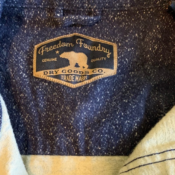 Men’s Brushed flannel soft Royal Navy blue speckle - Picture 4 of 4